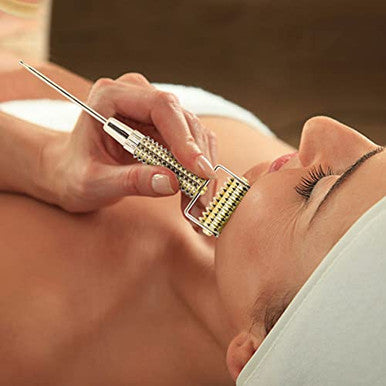 Healeved Ear Massage Acupoint Detecting Pen With Flexible Spring Roller Copper Probe For Precise Therapy And Facial Acupoint Stimulation 4.92X1.37X0.59In