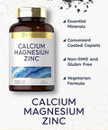 Carlyle Calcium Magnesium Zinc 300 Caplets Vegetarian, Non-Gmo, Gluten Supplement