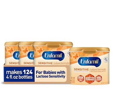 Enfamil Sensitive Baby Formula With Dha Iron & Prebiotics To Help Support Brain & Immune Support. Lactose Sensitivity Infant Formula Inspired By Breast Milk Nongmo Powder Can 78 Oz