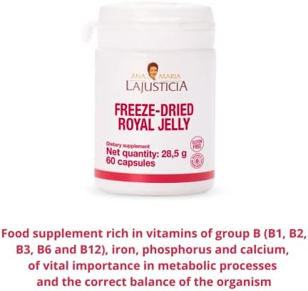 Ana Maria Lajusticia Zedried Royal Jelly 60 Day Treatment Pack Rich In Vitamin B Iron Phosphorus And Calcium Dairy And Gluten . Vegetarian Friendly