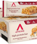 Atkins Peanut Butter Granola High Protein Bar High Fiber 16G Protein 1G Sugar 4G Net Carb Keto Friendly 12 Count