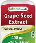 Best Naturals Grape Seed Extract 400 Mg Veggie Capsule 120 Count