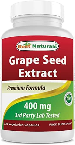Best Naturals Grape Seed Extract 400 Mg Veggie Capsule 120 Count
