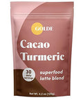 Golde - Superfood Latte Blend - Cacao Turmeric - Plant Based W/Turmeric, Cacao, & Coconut Milk Powder - Healthy Hot Cocoa - Coffee Replacement - Vegan, Keto, & Sugar- - 30 Servings