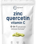 Micro Ingredients Quercetin With Vitamin C And Zinc 240 Capsules Quercetin 500Mg Vitamin C 500Mg Zinc 50Mg (Picolinate Citrate Glycinate Gluconate) Complete Immune Support Supplements
