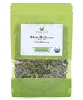 Biokoma Organic White Mulberry Leaf Tea Loose Dried Leaves 1.76oz - Morus Alba Herbal Tea - USDA Organic - Resealable Moisture Proof Pouch - No Additives - No Preservatives - Non GMO - Kosher