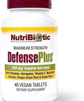 Nutribiotic â€“ Defenseplus 45 Tablets 11 In 1 Immune Support With Vitamin C Zinc Grapefruit Seed Extract Ecea Astragalus Root & Immune Boosting Extracts & Mushrooms Vegan & Gluten