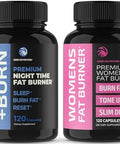 Nobi Nutrition Day And Night Time Fat Burner Bundle For Women 24/7 Weight Loss With Thermogenic Raspberry Ketones Appetite Suppressant Metabolism Booster And Belly Fat Reducer 120 Count Each