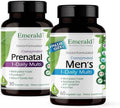 Emerald Labs Bundle With Prenatal 1-Daily Multi (60 Veg Caps) & Men'S 1 Daily Multi (30 Veg Caps) - Prenatal Multivitamin With Methylated Folate, Iron & More - Men'S Multi With Lycopene, Zinc & More
