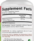 Best Naturals Elderberry Sambucus Nigra Extract 10:1 500 Mg 120 Veg Capsules