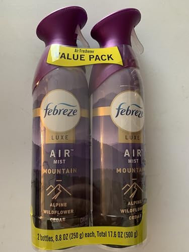 Febreze Luxe Air Mist Mountain Air Freshener Value Pack 8.8 Oz 2 Bottles