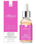 Skin Chemists Vitamin C Face Serum Anti Aging Serum - Powerful Blend Of 3% Vitamin C 1% Ferulic Acid And 1% Vitamin E Anti Aging Skin Brightening - Collagen Boosting Serum