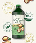 Carlyle Macadamia Nut Oil | 3 x 16 oz Bottles | Premium Cold Pressed | Food Grade | Vegetarian, Non-GMO, Gluten Free | Virgin Oil | Safe for Cooking, Great for Hair and Skin