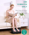 Lingteng Foot Massager With Heat And Foot Massage Electric Foot Massager With Cord Remote Control Birthday s For Mom And Dad (Black - Corded Electric)