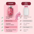 Maxmedix Kids Vegan Omega 3 6 9 Gummies 120 Count (2-Month Supply) Perilla Oil Sourced - Kids Omega 3 Gummies Natural Strawberry & Raspberry Flavors No Fish Oil Aftertaste Non-Gmo