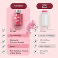 Maxmedix Kids Vegan Omega 3 6 9 Gummies 120 Count (2-Month Supply) Perilla Oil Sourced - Kids Omega 3 Gummies Natural Strawberry & Raspberry Flavors No Fish Oil Aftertaste Non-Gmo