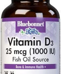 Bluebonnet Nutrition Vitamin D3 1000 Iu Softgels Aids In Muscle And Skeletal Growth Cholecalciferol From Fish Oil Non Gmo Gluten Soy Dairy 100 Softgels