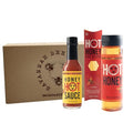 Savannah Bee Company Hot Honey Box Gift Set - Award-Winning Honey Collection - Includes Hot Honey, Sauce, and Fire Sticks - Perfect Gourmet Gift for Spice Lovers