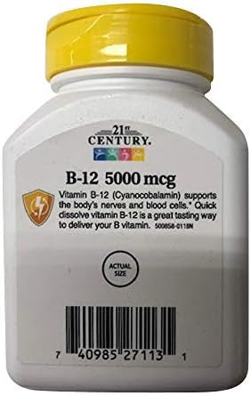 21St Century B12 5000Mcg 110Ct 3 Bottles (3)