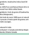 Maple Naturals 100% Pure and Natural Neem oil 100ml