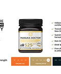 MANUKA DOCTOR - MGO 30+ Multifloral SQUEEZY and MGO 525+ Monofloral Manuka Honey Value Bundle, 100% Pure New Zealand Honey. Certified. Guaranteed. RAW. Non-GMO