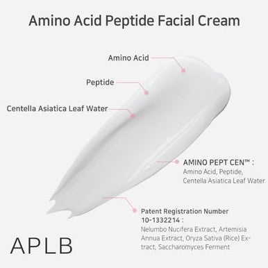 APLB Amino Acid Peptide Facial Cream AMINO PEPT CEN 38.8% 1.86 FL.OZ/Korean Skincare Moisturize Wrinkle Care Elasticity care Revitalize for gentle and improve skin texture