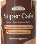 Santo Remedio Super Cafa Coffee Powder With Prebiotic Fiber & Mushrooms Dark Roast 100 Mg Caffeine Green Tea & Green Coffee Lions Mane & Ashwagandha 30 Servings