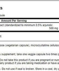 Swanson Arjuna 500 Milligrams 60 Veg Capsules