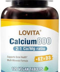 Lovita Cold-Pressed Flaxseed Oil Softgel + Magnesium 800 Tablets Nutrient Bundle