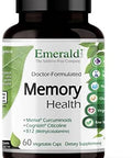Emerald Labs Memory Health - Brain Health & Memory Supplement - Supports Energy & Focus - Features Meriva Turmeric, Vitamin B12 & More - 60 Vegetable Capsules (30-Day Supply)