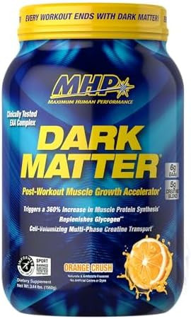 Maximum Human Performance Mhp Dark Matter Post Workout Recovery Accelerator W/Multi Phase Creatine Waxy Maize Carbohydrate 6G Eaas Orange Crush 20 Servings 55 Oz