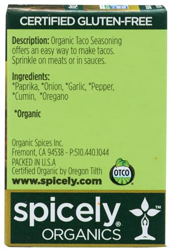 SPICELY Organic Salt Taco Seasoning 0.45 OZ