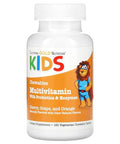California Gold Nutrition Chewable Multivitamins With Probiotics & Enzymes For Children Assorted Fruit 120 Vegetarian Tablets