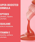 Revolution Beauty London Juicy Peptide Lip Balm Hydrating & Plumping Lip Balm With Sheer Color Infused With Vitamin E & Peptides Clear Ice 0.27 Fl. Oz