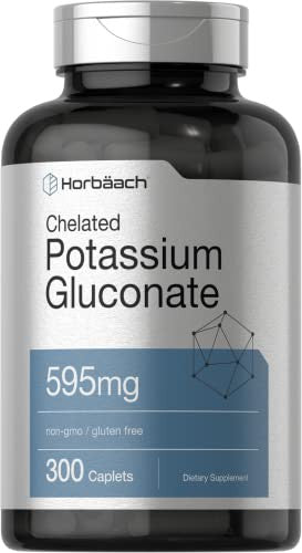 Horbaach Chelated Potassium Gluconate Supplement 300 Cap 595 Mg