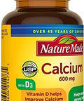 Nature Made Calcium With Vitamin D3 600Mg 60 Tablets