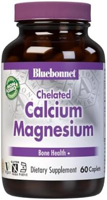 Bluebonnet Albion Chelated Calcium Magnesium Caplets 120 Count