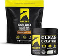 Ascent 100% Whey Protein Powder, Chocolate Peanut Butter 4 Lb & Creatine Monohydrate Powder, Unflavored 45 Servings