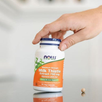 Now Foods Milk Thistle Extract 750 Mg Silymarin (600 Mg), Maximum Strength - 90 Veg Capsules