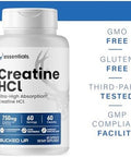 Bucked Up Creatine Hcl 750Mg Serving 60 Servings (60 Capsules)