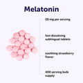Micro Ingredients Melatonin 20Mg 400 Tablets Strawberry Flavor Fast Dissolve 100 Drug Free Vegetarian Friendly Non-Gmo No Gluten Sugar Free
