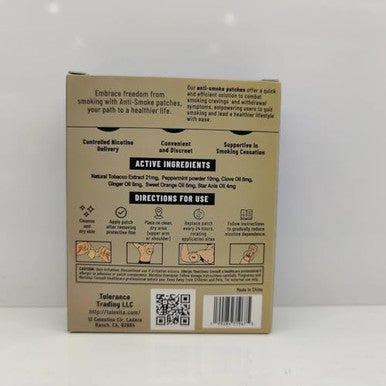 Tolevita Anti Herbal Patches Beige 21 Mgquit To Help Reduce Cravingsherbal Stop Aid For A Healthier Lifestyle 30 Patches
