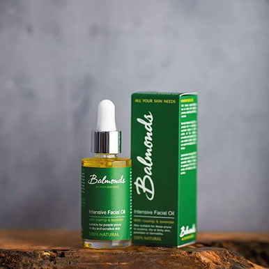 Balmonds - Intensive Facial Oil - 1.1fl.oz. (30ml) - 100% Natural Skin Oil - Vitamin E Oil - Vegan - Free From Fragrance - All Skin Types