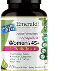 EMERALD LABS Womens 45+ 1 Daily Multi (60 Caps) and BHealthy (120 Caps) Complete Multivitamin Designed for Women 45+ and Vegan Vitamin B Complex GlutenFree