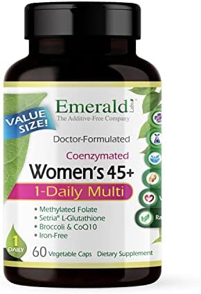 EMERALD LABS Womens 45+ 1 Daily Multi (60 Caps) and BHealthy (120 Caps) Complete Multivitamin Designed for Women 45+ and Vegan Vitamin B Complex GlutenFree