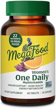 Megafood Womens Multivitamin One Daily - Multivitamin For Women - Vitamin C, Vitamin D, Iron & B Vitamins - Bone, Energy Metabolism & Immune Support - Vegetarian, Gluten- 90 Tablets, 90 Servings
