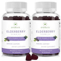 Afxmate Sambucus Elderberry Gummies Black Elderberry With Zinc And Vitamin C For Adults Sugar Free Kids Immune Support* Supplement Gummies (2 Pack)