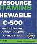 LifeSource Vitamins Vitamin C 500 mg 100 Chewable Tablets Amazing Orange Flavor Sweetened w/Stevia