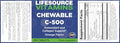 LifeSource Vitamins Vitamin C 500 mg 100 Chewable Tablets Amazing Orange Flavor Sweetened w/Stevia