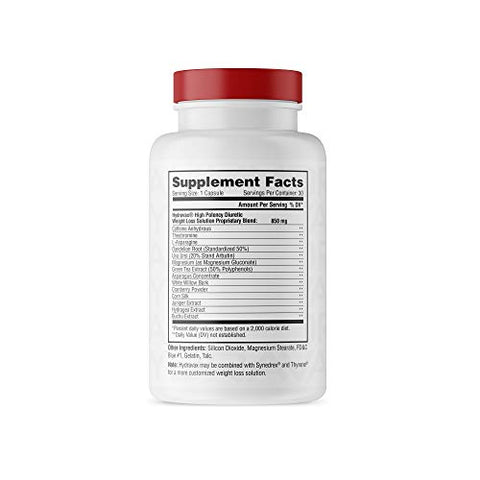 Metabolic Nutrition Hydravax - Premium Diuretic Water Pills Natural & Safe Eliminates Water Retention With Dandelion Magnesium Green Tea Extract Cranberry Powder 30 Capsules 1 Dose Daily